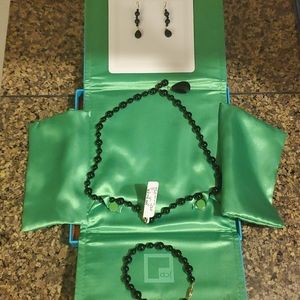 Onyx 10K 3 Piece Jewelry Set